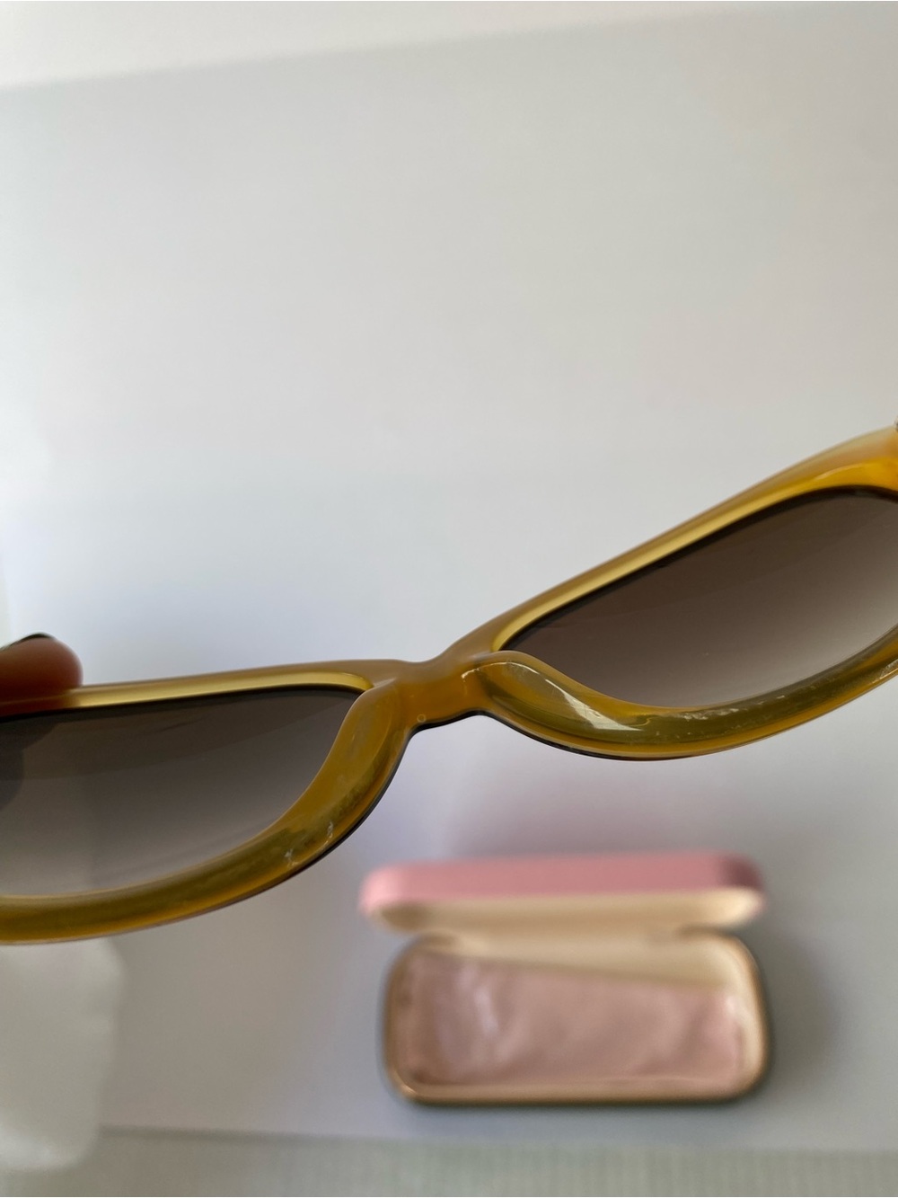 Kate Spade Sinclair Tortoise Saffron Yellow Sunglasses Oval 55mm Case - Picture 11 of 14